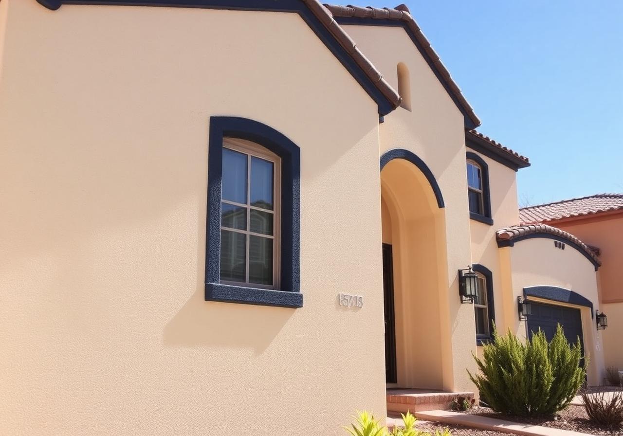 Freshly painted El Paso home exterior